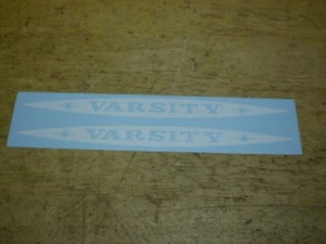 Schwinn Approved 1979 + or - Varsity Bicycle 26" White Frame Downtube Decals - Picture 1 of 1