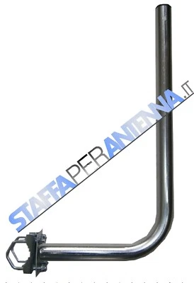 Supporto STAFFA per ANTENNA o PARABOLA o videosorvelianza palo morsetto 25x75cm  - Immagine 1 di 2