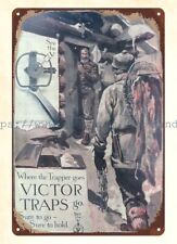 interior design sites Victor Traps Where Trappers Go. Oneida NY metal tin sign
