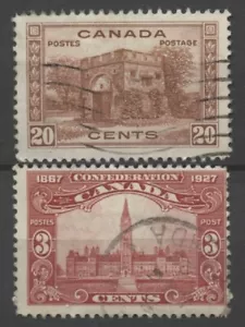 No: 108860 - CANADÁ - LOTE DE 2 SELLOS ANTIGUOS - ¡USADOS!¡! - Imagen 1 de 1