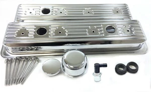 Kit completo de cubiertas de válvula Chevy Vortec GMC 305 1987-00 5,0 y 350 5,7 todo cromado - Imagen 1 de 6
