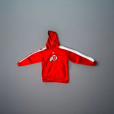 University Of Utah Utes Youth Size L (14 16) Adidas Red Hoodie SLC Sports - Image 1 of 4