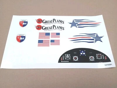 GREAT PLANES Extra 300S 60 RC Aircraft Stickers Decals RARE Hobbico EXT6D01 NEW - Image 1 of 4