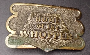 Vintage 1979 Home of the Whopper #906 Edizione Limitata Grande Fibbia Cintura Americana - Foto 1 di 5