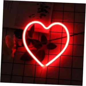 Heart Neon Sign, Battery Operated or USB Powered LED Neon Light for 1 pack Red - Picture 1 of 7