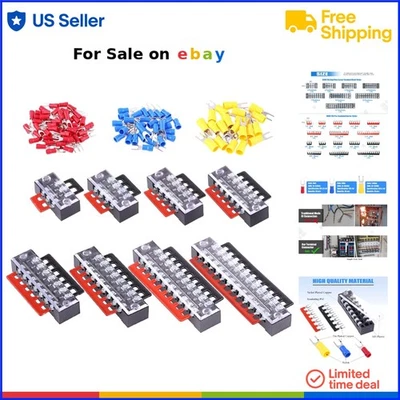 Terminal Block Set Copper Plastic 124pcs Electrical Connectors for Wiring - Image 1 of 4