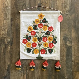 Opalhouse Jungalow Advent Countdown Felt Calendar Dove Holiday Tree Tassels - Picture 1 of 5
