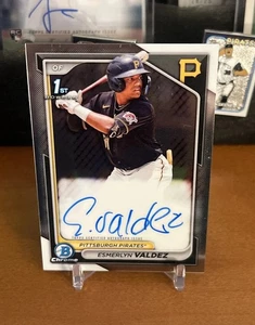2024 1st Bowman Chrome Esmerlyn Valdez Auto #CPA-EV (AU, RC) - Picture 1 of 2