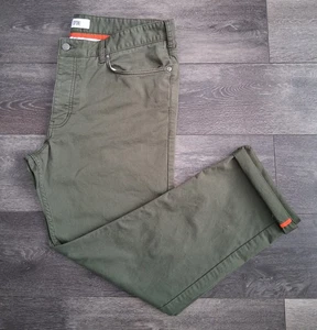 Pantalones chinos Spoke Fives Build A Button Fly verde militar para hombre talla 38x28 - Imagen 1 de 12