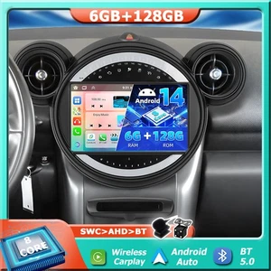Autoradio Android 14 per BMW Mini Countryman 2010-2016 Navi CarPlay WIFI RDS BT - Foto 1 di 18