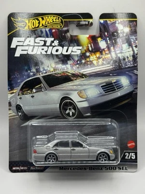 Литой автомобиль Hot Wheels Premium Fast & Furious Mercedes Benz 500 SEL Real Riders - Изображение 1 из 4