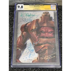 Teenage Mutant Ninja Turtles #1 NYCC TMNT Battle Damage Krang 2X Signed CGC 9.8 - Picture 1 of 7