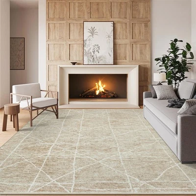 8x10 Area Rug Living Room Rugs: Washable Rugs Large Abstract Modern Non Slip ... - Image 1 of 4