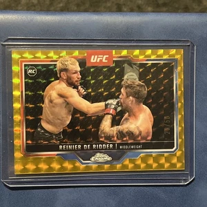 2025 Topps Chrome UFC Reinier De Ridder Rookie Gold Geometric Refractor /50 - Bild 1 von 3