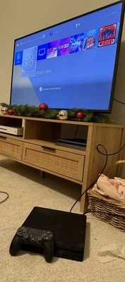 PS4 Slim CUH-2215B 1 TB probado con controlador y cubierta de disco duro faltante Deadrising Foto 1 de 4