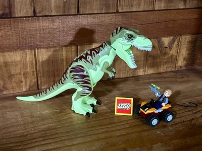 LEGO Jurassic World / Park T-Rex Dinosaur (Trex09) Lot w/ minifigure & vehicle - Image 1 of 4
