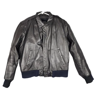 U2 Wear Me Out schwarze Lederjacke Bomber Style GR 42 herausnehmbares Fleecefutter - Bild 1 von 19
