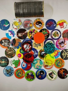 Vintage Lot of 40+ Pogs incl 5+ Slammer Whammers Poison Wackoids Series Taiwan  - Bild 1 von 7