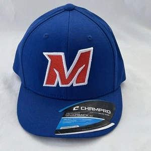 NWOT Champro  SnapBack Small HC4 Dri-Gear Sports Hat “M” Logo - Picture 1 of 6
