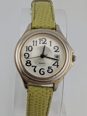 Reloj M.Z Berger Mujer 28mm Estuche Plateado Correa Cuero Verde - Batería Nueva Foto 1 de 4