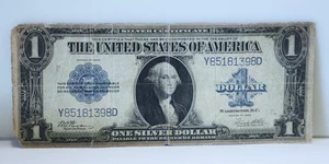 1923 $1 Silver Certificate Woods/White VG Small Tears - Picture 1 of 2