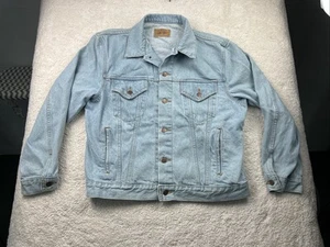 Vintage Sears Roebucks 2 Pocket Denim Jacket 70s Lg Light Wash Rider Retro USA - Picture 1 of 10