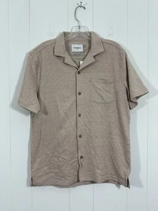 Neu mit Etikett Goodfellow & Co Gr. S The Vacay kurzärmliges geknöpftes Herrenhemd taupe beige - Bild 1 von 8