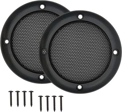 BRANDED 2pcs 3.5inch Mesh Speaker Grill Covers Guard Protector Speaker Decorative Circle