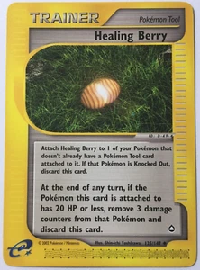 POKEMON BACCA CURATIVA 125/147 AQUAPOLIS NON COMUNE QUASI NUOVO - Foto 1 di 2