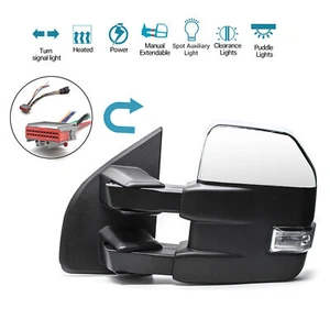 Towing Mirror Fit 2015-2020 Ford F-150 Power Heated Signal Chrome Driver Side LH - Picture 1 of 8