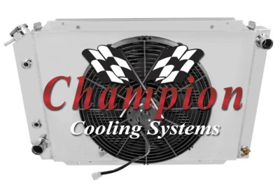 2 Row 1" AAR Champion Radiator, 16" Fan, Shroud for 1983 - 1986 Mercury Marquis - Image 1 of 4