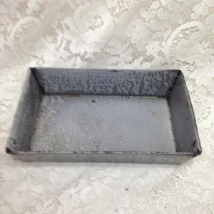 Vintage, Graniteware Gray Baking Pan   10.5in x 6.5in x 2.5in - Picture 1 of 6