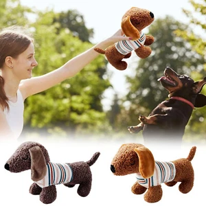 Squeaky Dog Toy Dog Chew Toys Stuffed Dachshund Puppy Teeth Cleaning Toys - Picture 1 of 12