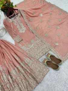 Pakistani Eid Dress Salwar Kameez Ready made Suits Indian Wedding Party 3 Piece - Picture 1 of 10