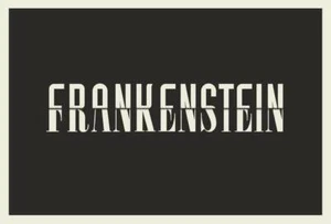 Affiche de film - Frankenstein, art rétro minimal moderne du film ancien, 3 tailles - Photo 1 sur 20