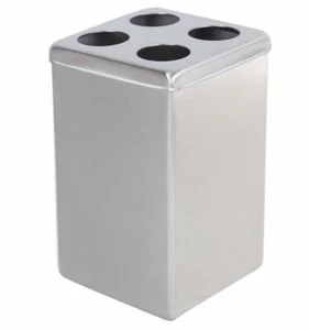MILENO Modern Stainless Steel Toothbrush Holder 10cm Tall. - Picture 1 of 2