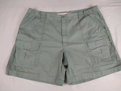 Pantalones Cortos Carga Savane Para Hombres W42 Verde Bálsamo Bolsillos Exterior Comodidad Frente Plano  Foto 1 de 4