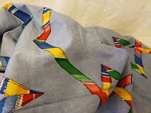 Vintage Fabric Lightweight Denim Print 44 x 1 1/3 yd - Picture 1 of 4