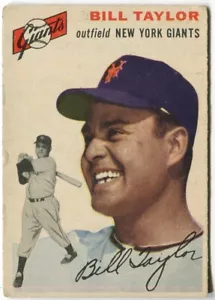 1954 Topps #74 Bill Taylor New York Giants - Rookie Karte - Bild 1 von 2