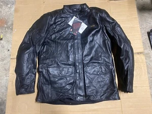RICHA Mens Leather Highlander Motorcycle Motorbike Jacket UK  43"-44" chest (H44 - Picture 1 of 24