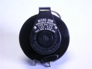 2 Vintage Superior Electric Micro-Ohm Type 310-150 1.5 Ohm .5A Rheostat - Picture 1 of 3