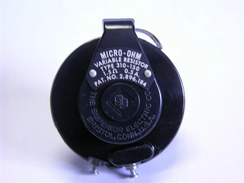 2 Reostatos Vintage Superior Elétrico Micro-Ohm Tipo 310-150 1.5 Ohm .5A - Imagem 1 de 3