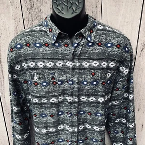 Stapleford Workwear Of The State Mens XL  Aztec Southwestern. Long Sleeve Butyon - Picture 1 of 8