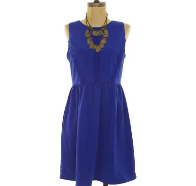 Mini Vestido Soprano Nordstrom Jrs Tank Talla M Borde de Encaje Azul Real Nuevo con Etiquetas B42 Foto 1 de 3