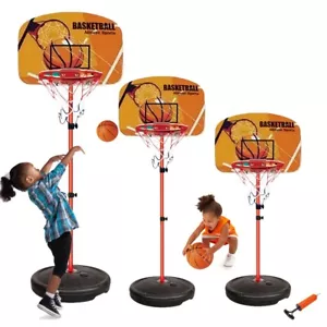 Kids 205CM Adjustable Height Basketball Hoop Metal Stand Indoor Outdoor Sport To - Picture 1 of 9