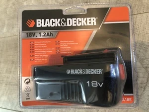 Genuine Black & Decker A18 Slide-On 18V 1.2Ah Battery Pack A18E-XJ *NEW IN PACK* - Picture 1 of 5