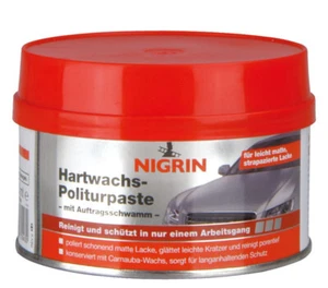 NEU 1x NIGRIN 72943 Hartwachs-Politurpaste mit Autragsschawamm 250ml €6,78/100ml - Bild 1 von 1