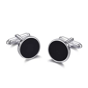 Men's Black Onyx Gemstone Cufflinks - Picture 1 of 7