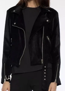 CHAQUETA DE MUJER WALTER BAKER Nueva York TERCIOPELO NEGRO TRAVIS TALLA M NUEVA CON ETIQUETAS - Imagen 1 de 6