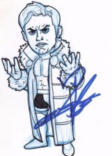 Kazuchika Okada Signed Wrestling Original Art Trading Card Wrestling NJPW